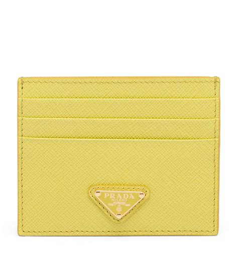 prada yellow card holder|prada card holder women.